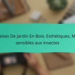 Chaises De Jardin En Bois: Esthétiques, Mais sensibles aux insectes
