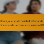 Meilleurs joueurs de baseball allemands par indicateurs de performance saisonnière
