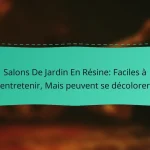 Salons De Jardin En Résine: Faciles à entretenir, Mais peuvent se décolorer